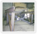Structural steel support base for cooling tower